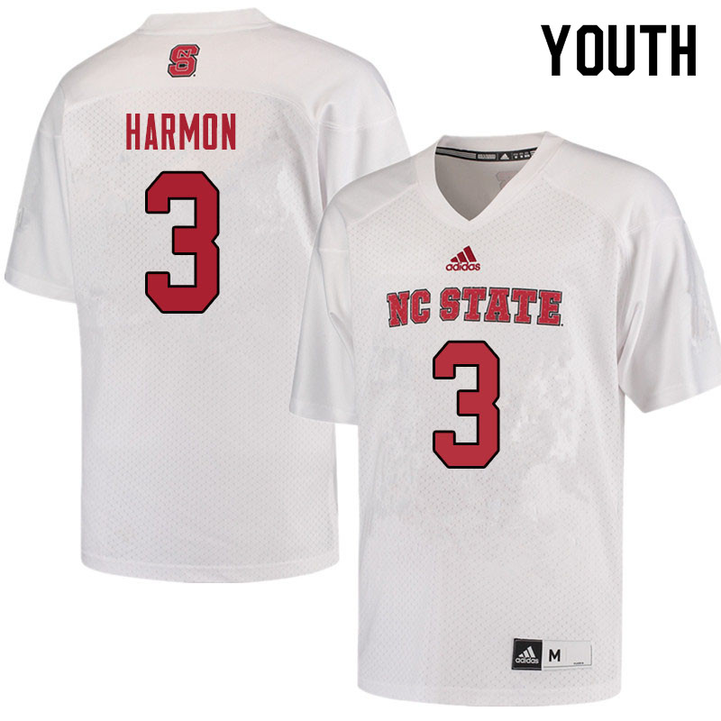Youth #3 Kelvin Harmon NC State Wolfpack College Football Jerseys Sale-Red - Click Image to Close